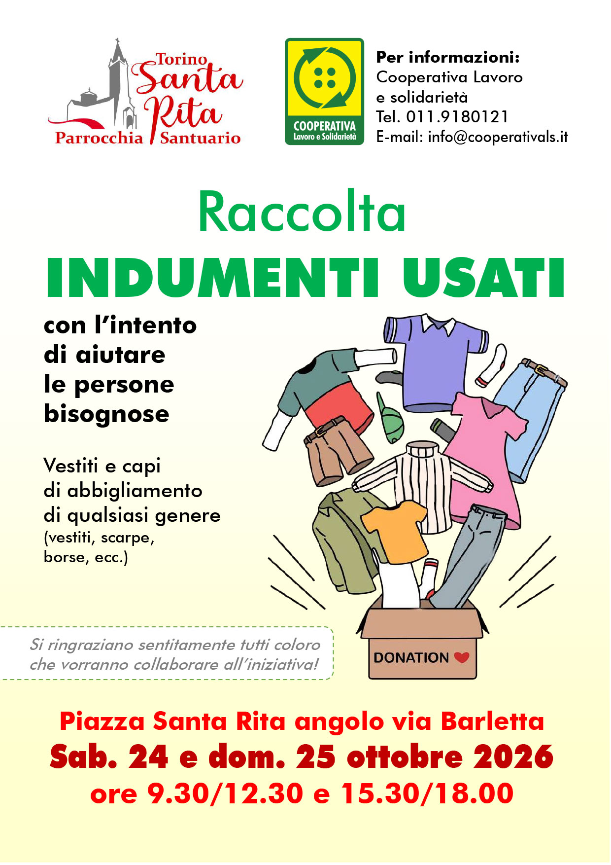 Raccolta abiti usati 2026